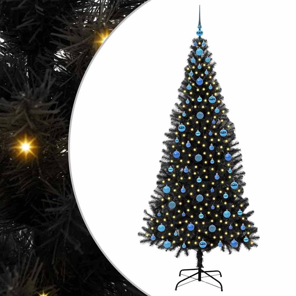 Vidaxl - Sapin de Noël Noir 210 cm PVC vidaXL 3396494 - Image 2