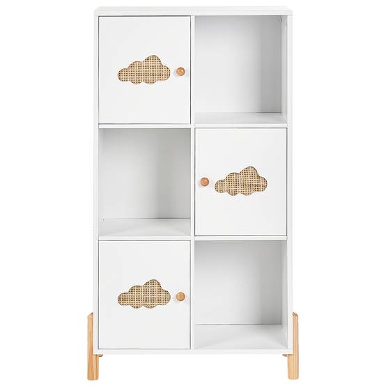 Beliani - Meuble de rangement MDF Blanc CLOUDY - 60x30x111- Beliani - Image 4