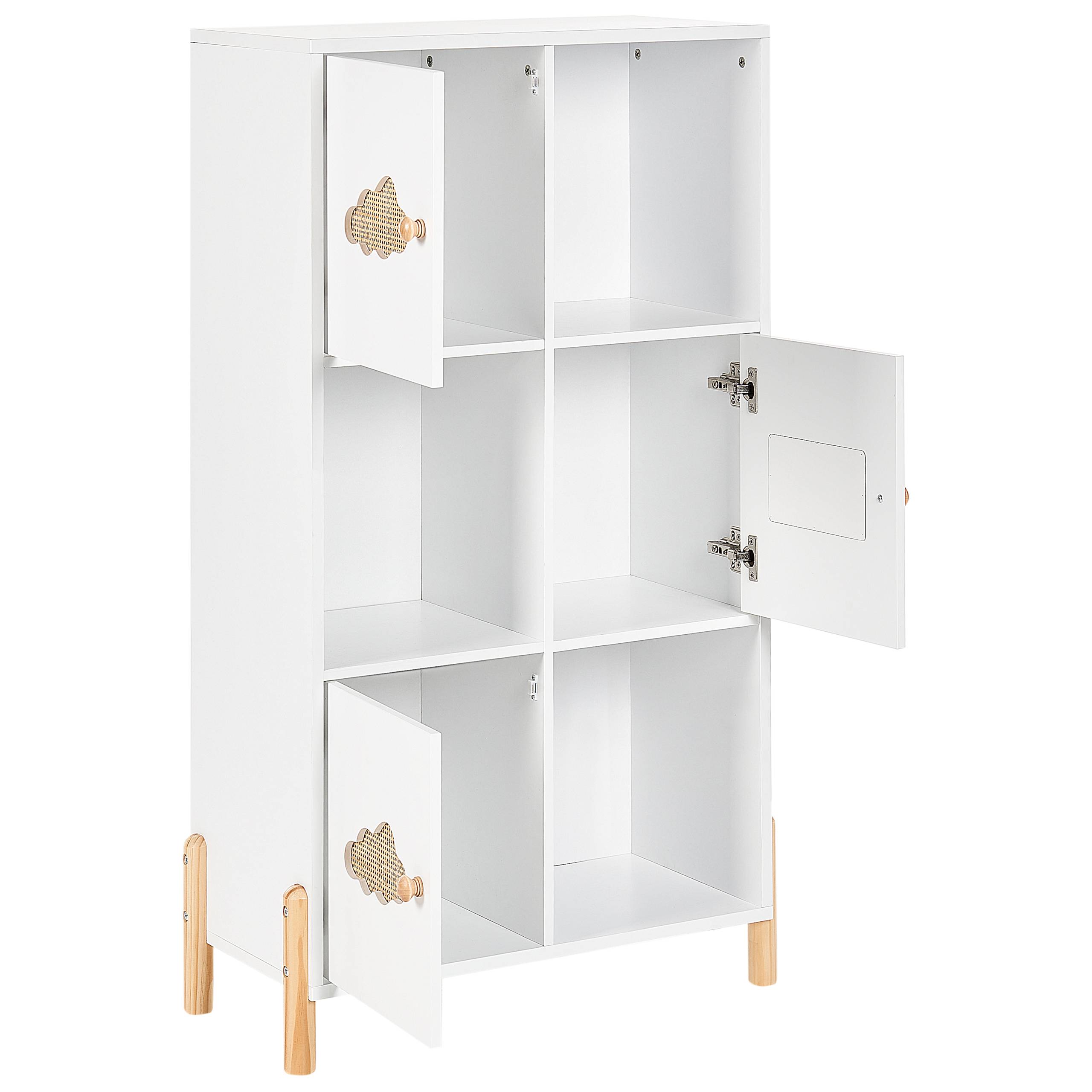 Beliani - Meuble de rangement MDF Blanc CLOUDY - 60x30x111- Beliani - Image 5