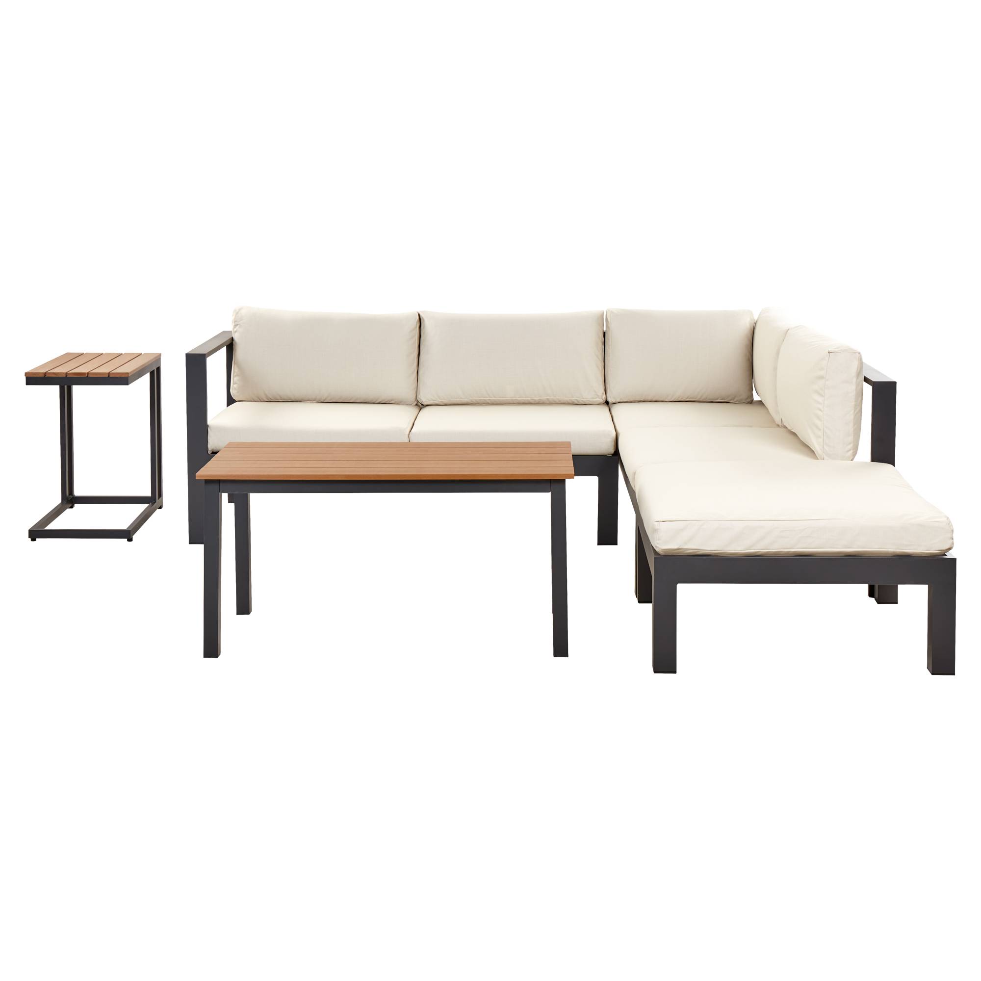 Beliani - Set de jardin, 5 Personnes Aluminium Beige MESSINA - Beliani - Image 1