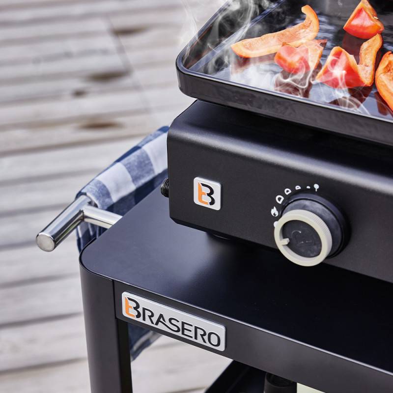 Brasero - Plancha gaz Silvia IIG Evo 3 feux –BRASERO BY FAVEX – Plaque revêtement céramique 67x34 cm – 10 convives – Couvercle, Housse inclus - Image 10