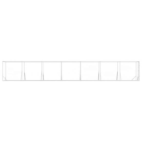 Chenil d'extérieur acier galvanisé argenté 200 x 1400 x 200 cm - PANGIVO - Image 5