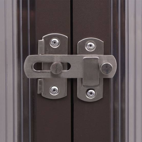 Serre aluminium et polycarbonate marron 240 x 211 x 232 cm - PANGIVO - Image 3