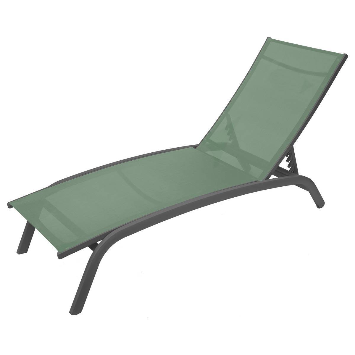 Hesperide - Transat "Bonao" vert olive & graphite 2 roues en aluminium traité époxy - Hespéride - Image 3