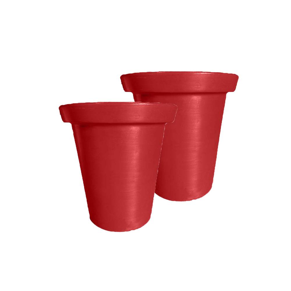 Pot de fleurs rond xxl delight 760l-lot de 2 - plast'up rotomoulage - Image 1