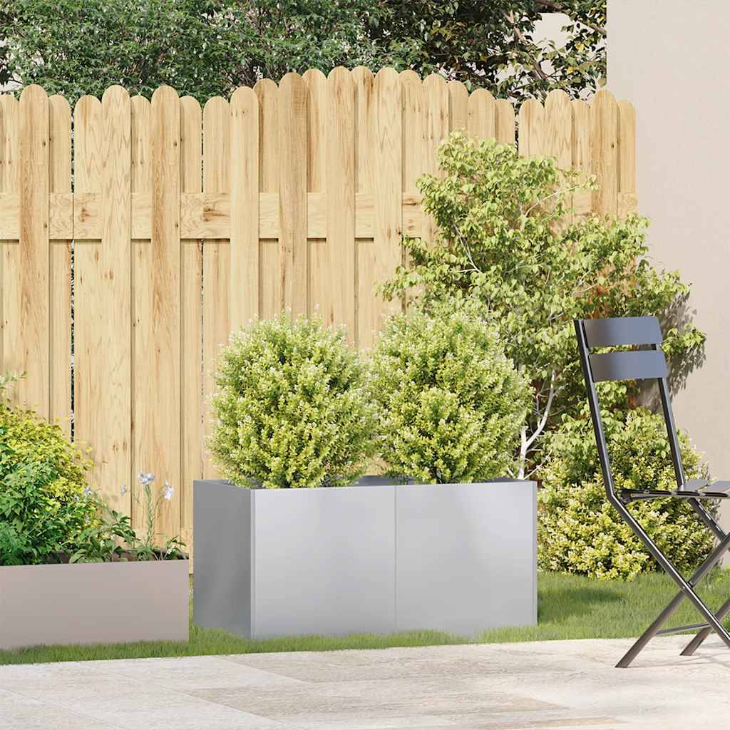 Jardinière acier galvanisé 80 x 40 x 40 cm - PANGIVO - Image 3