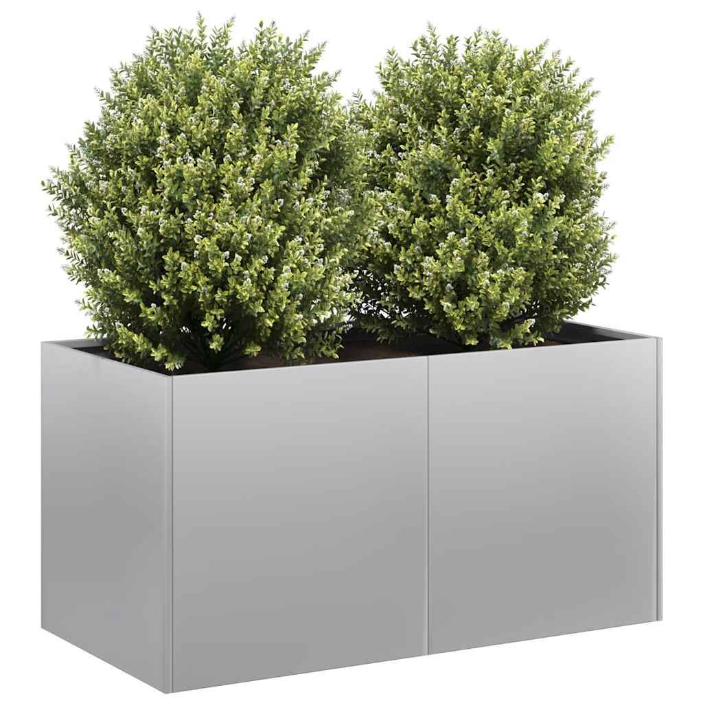 Jardinière acier galvanisé 80 x 40 x 40 cm - PANGIVO - Image 1