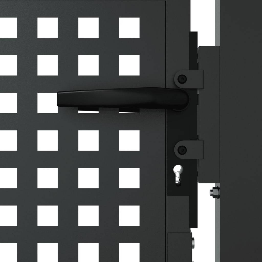 Maison Chic - Portail de jardin - Portail d'extérieur - Clôture de jardin anthracite 105x175 cm acier - Image 4