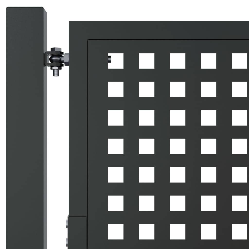 Maison Chic - Portail de jardin - Portail d'extérieur - Clôture de jardin anthracite 105x175 cm acier - Image 5