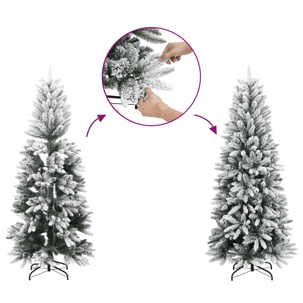 Sapin De Noël - Arbre de Noël artificiel à charnières avec neige floquée 150 cm - Image 4