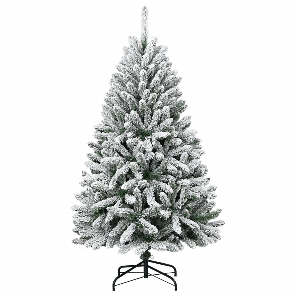 Sapin De Noël - Arbre de Noël artificiel à charnières avec neige floquée 150 cm - Image 1