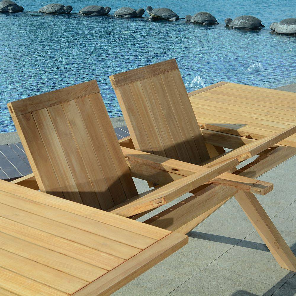 Salon de jardin teck massif Marsala, 8 places - TECK'Attitude - Image 3