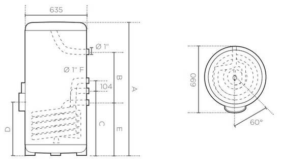 Préparateur d'eau chaude à échangeur vertical sur socle échangeur serpentin optimisé 200L - THERMOR - 886406 - Image 2