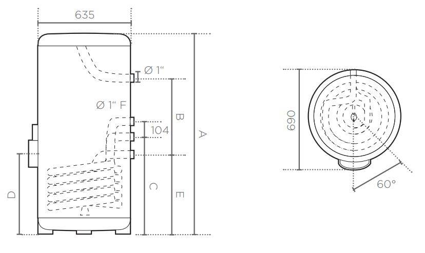 Préparateur d'eau chaude à échangeur vertical sur socle échangeur serpentin optimisé 200L - THERMOR - 886406 - Image 2