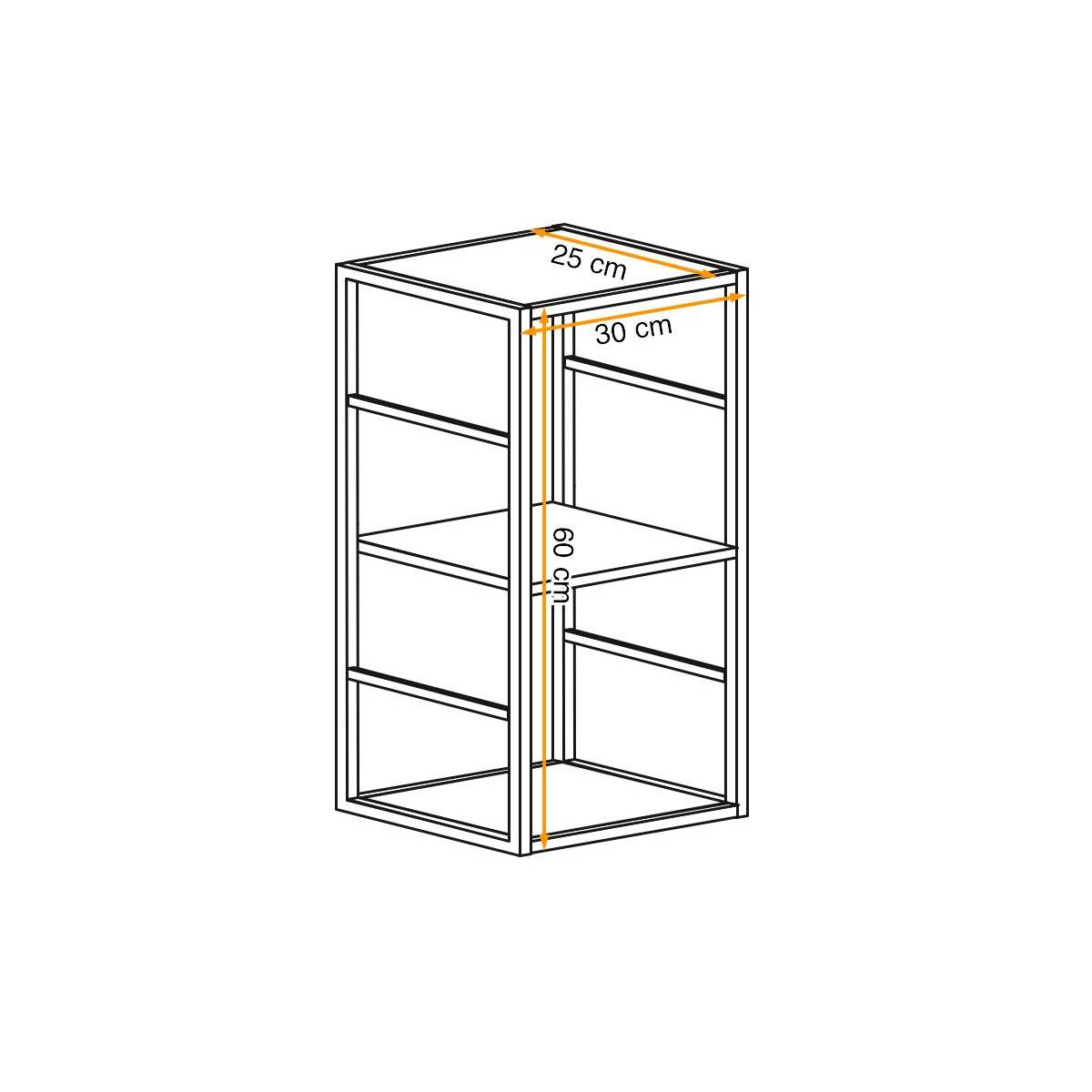 Étagère 2 Niveaux Design "Switch RM" 60cm Noir - Image 2