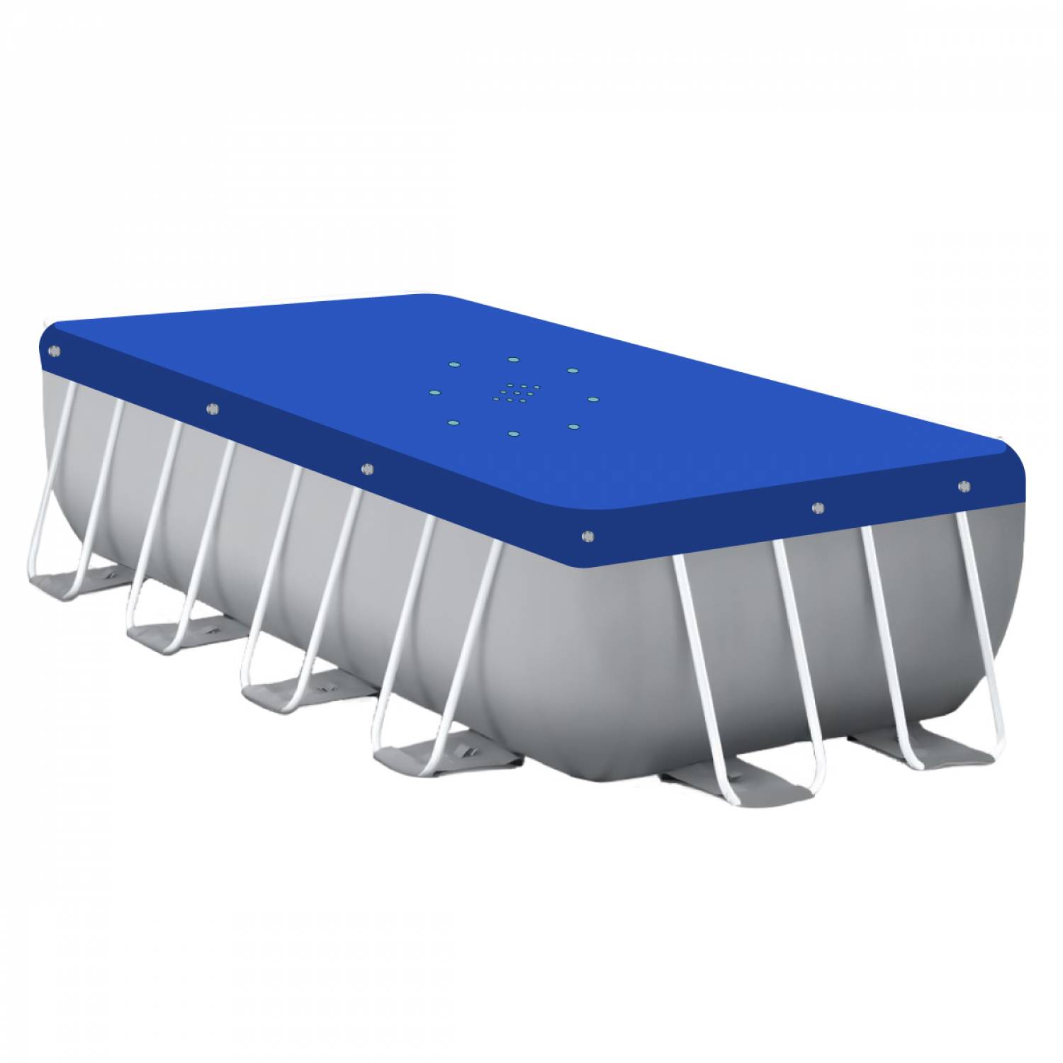 Linxor - Bâche de protection réversible 4 saisons pour piscine hors sol - Rectangle 2 x 3 m - 150 gsm - Bleu et gris - Linxor - Image 1