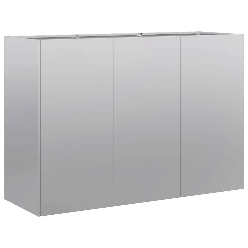 Jardinière rectangulaire design moderne balcon jardin 120 x 40 x 80 cm en acier galvanisé - Image 1