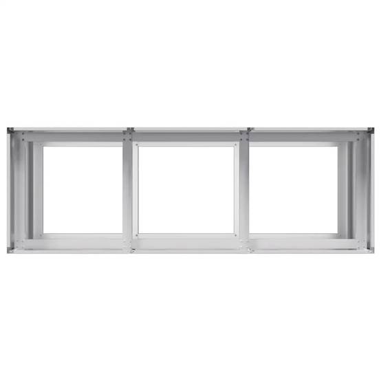 Jardinière rectangulaire design moderne balcon jardin 120 x 40 x 80 cm en acier galvanisé - Image 3