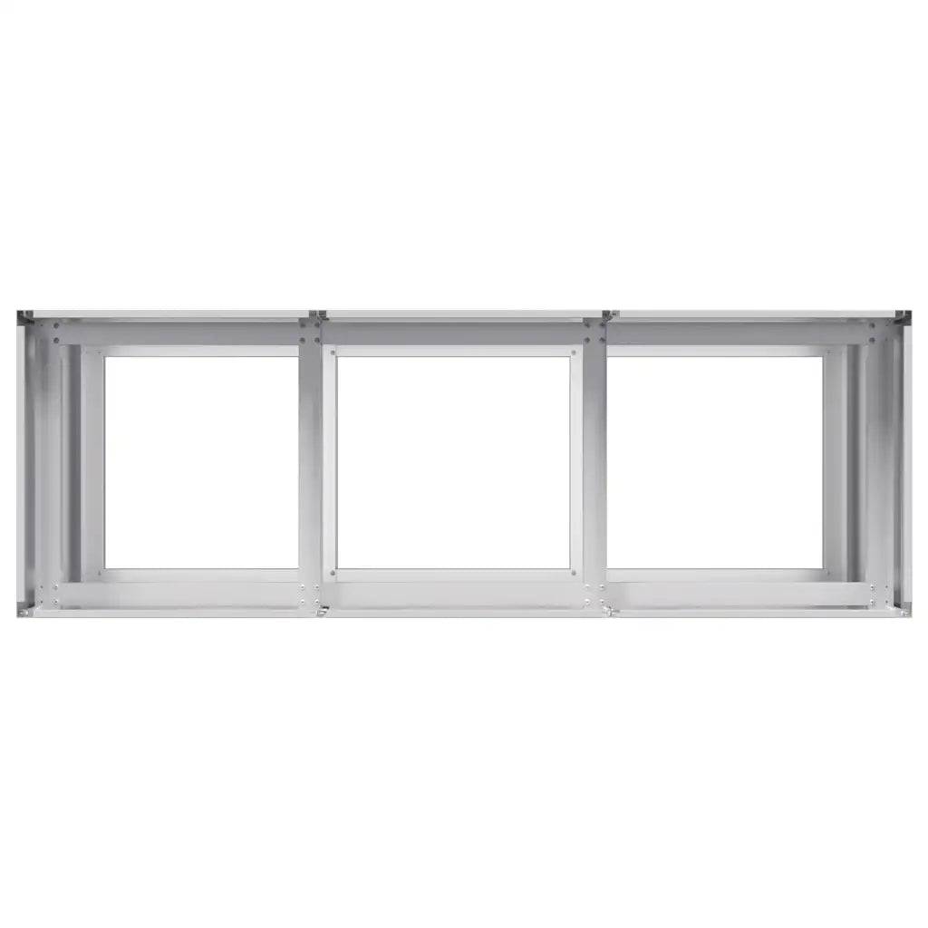 Jardinière rectangulaire design moderne balcon jardin 120 x 40 x 80 cm en acier galvanisé - Image 3