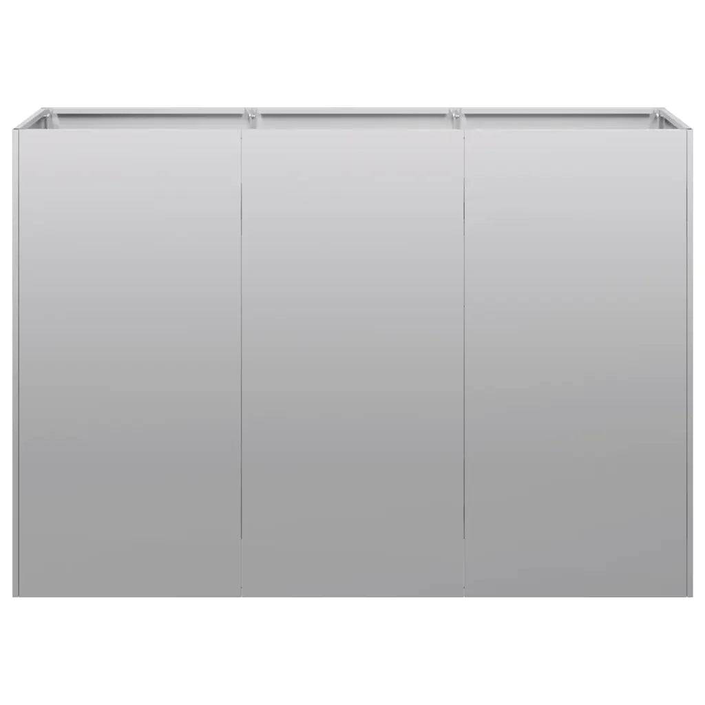 Jardinière rectangulaire design moderne balcon jardin 120 x 40 x 80 cm en acier galvanisé - Image 2