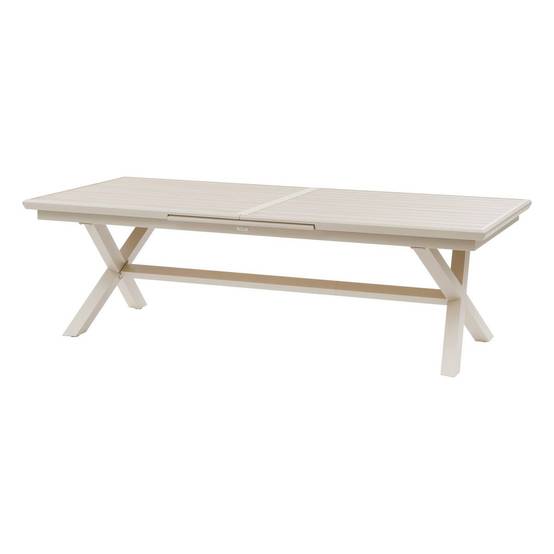 Hesperide - Table de jardin extensible "Axiome" effet bois lin & argile 12 places en aluminium Hespéride - Image 2