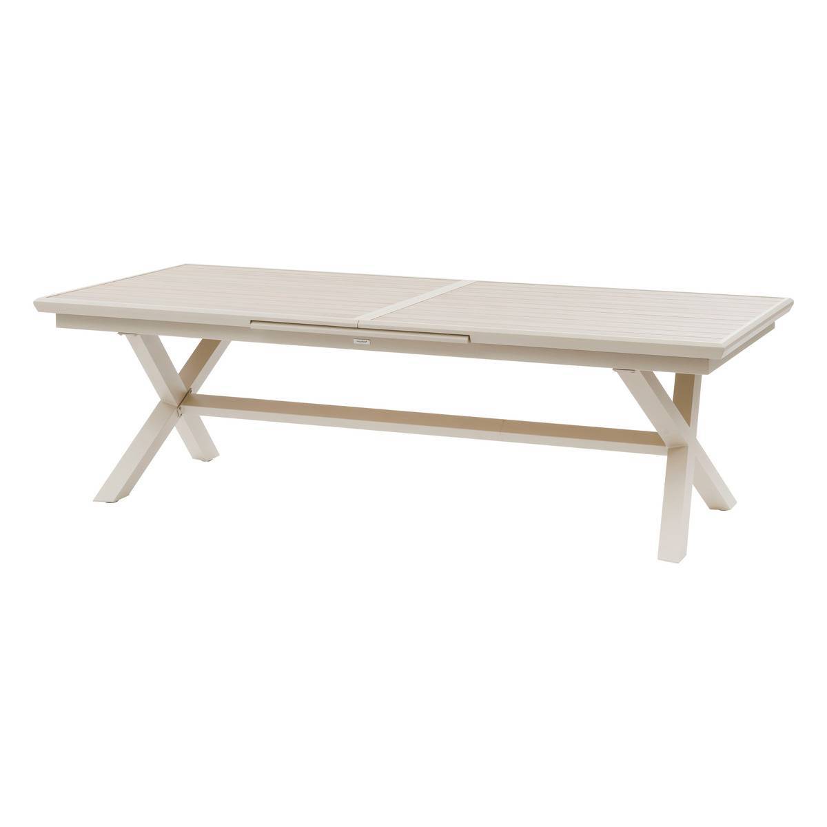 Hesperide - Table de jardin extensible "Axiome" effet bois lin & argile 12 places en aluminium Hespéride - Image 2