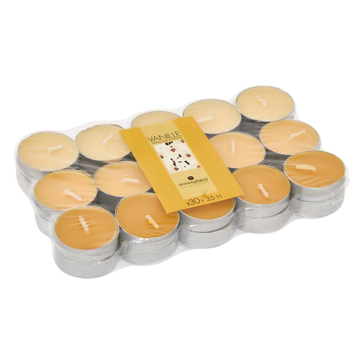 Atmosphera - Lot de 30 bougies parfumées vanille 350g - Atmosphera Créateur d'intérieur - Image 2