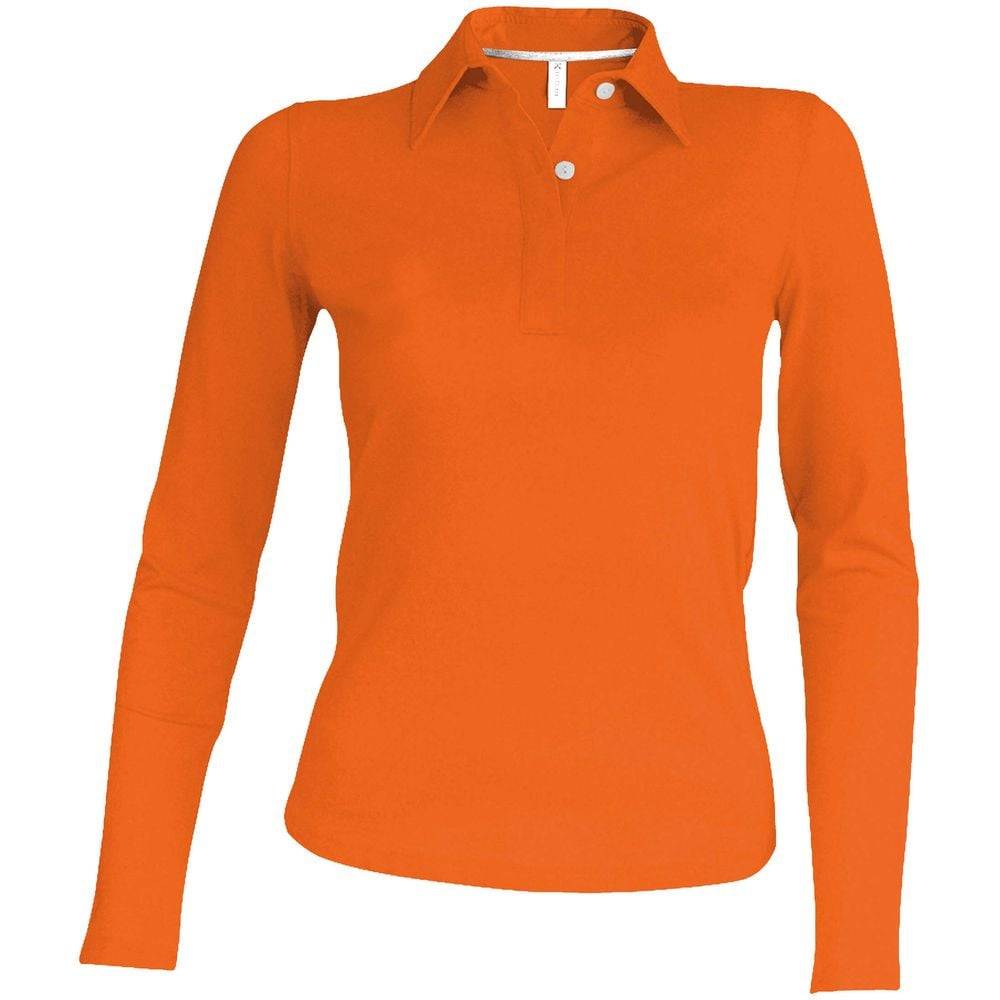 Polo de travail femme manches longues Kariban 100% coton Orange L