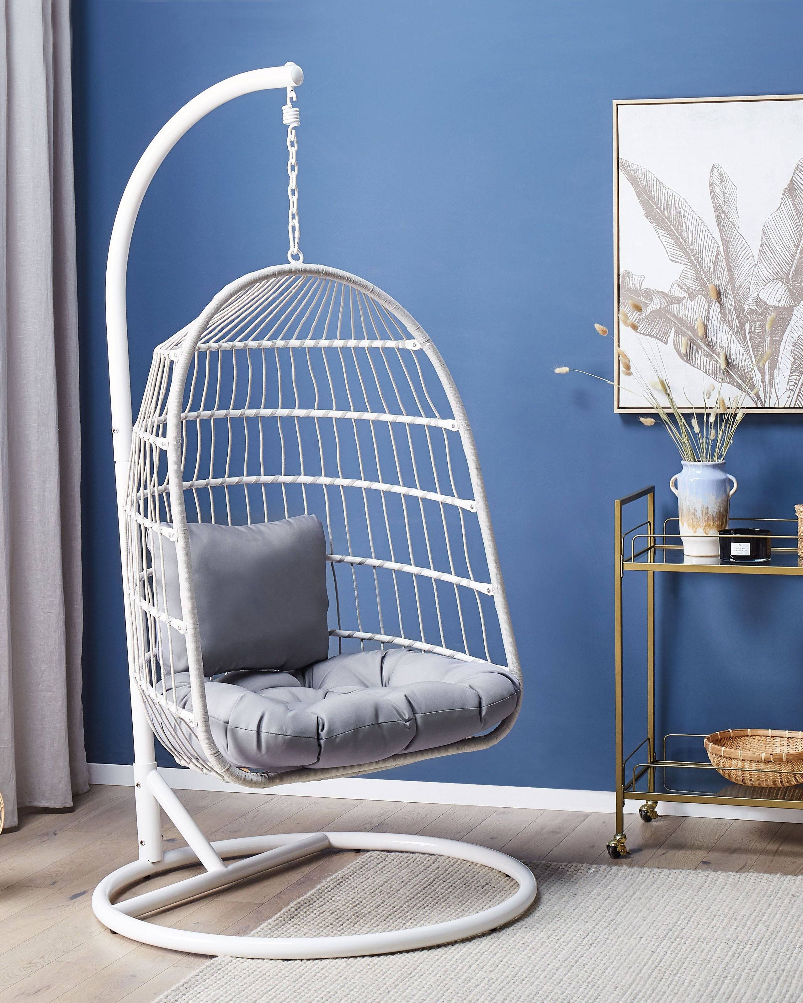 Beliani - Chaise porte-à-faux Tissu Blanc ALLERA - Beliani - Image 1
