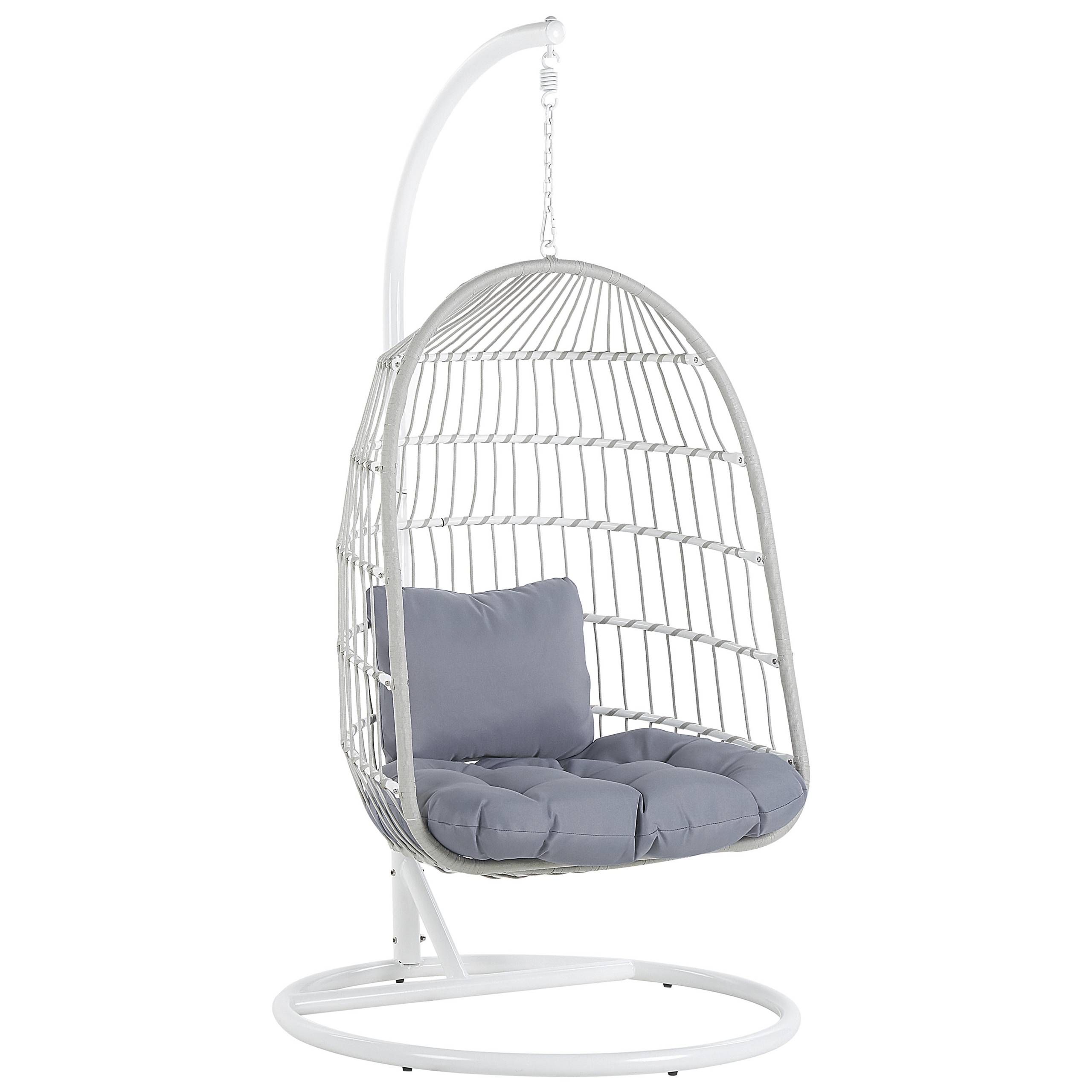 Beliani - Chaise porte-à-faux Tissu Blanc ALLERA - Beliani - Image 2