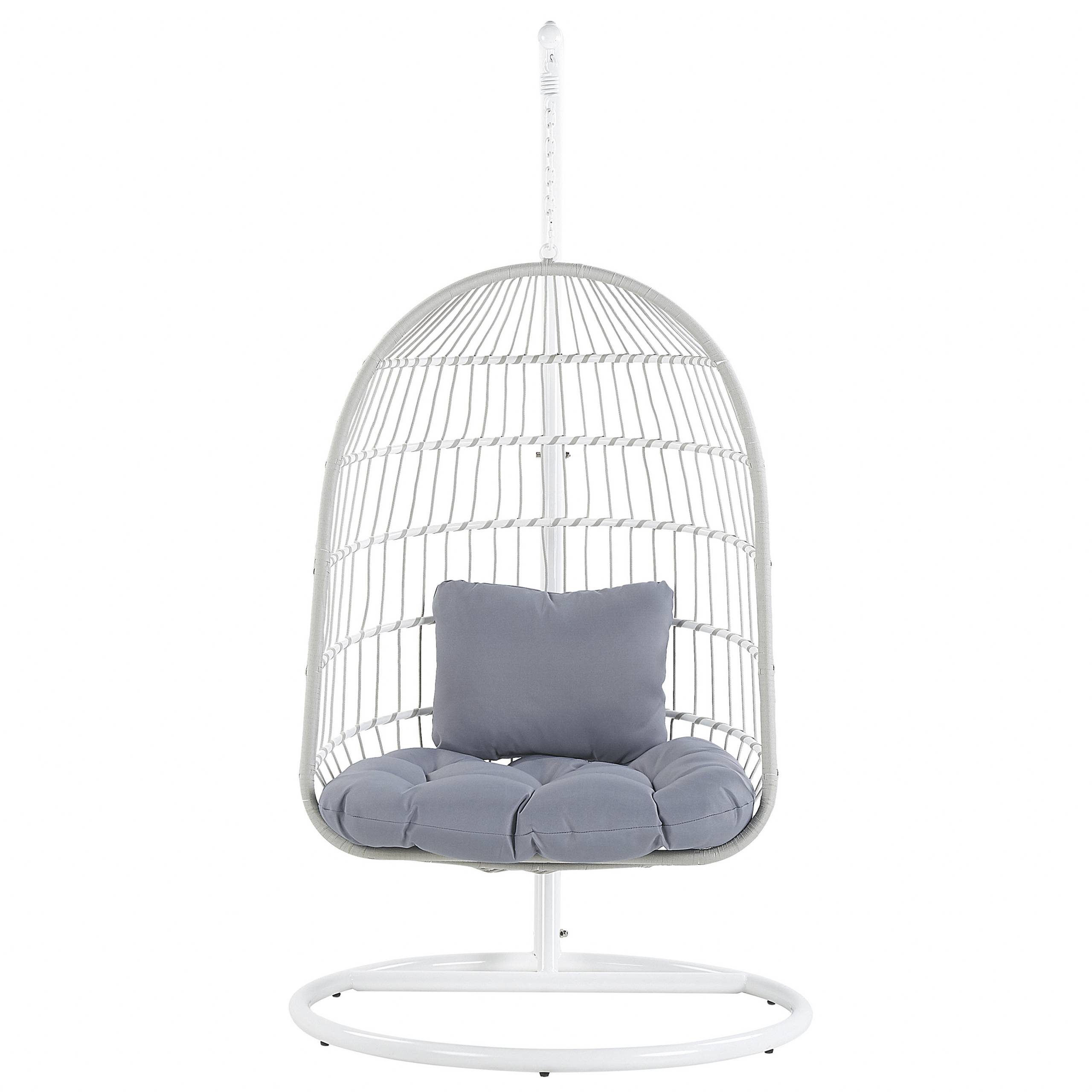Beliani - Chaise porte-à-faux Tissu Blanc ALLERA - Beliani - Image 4