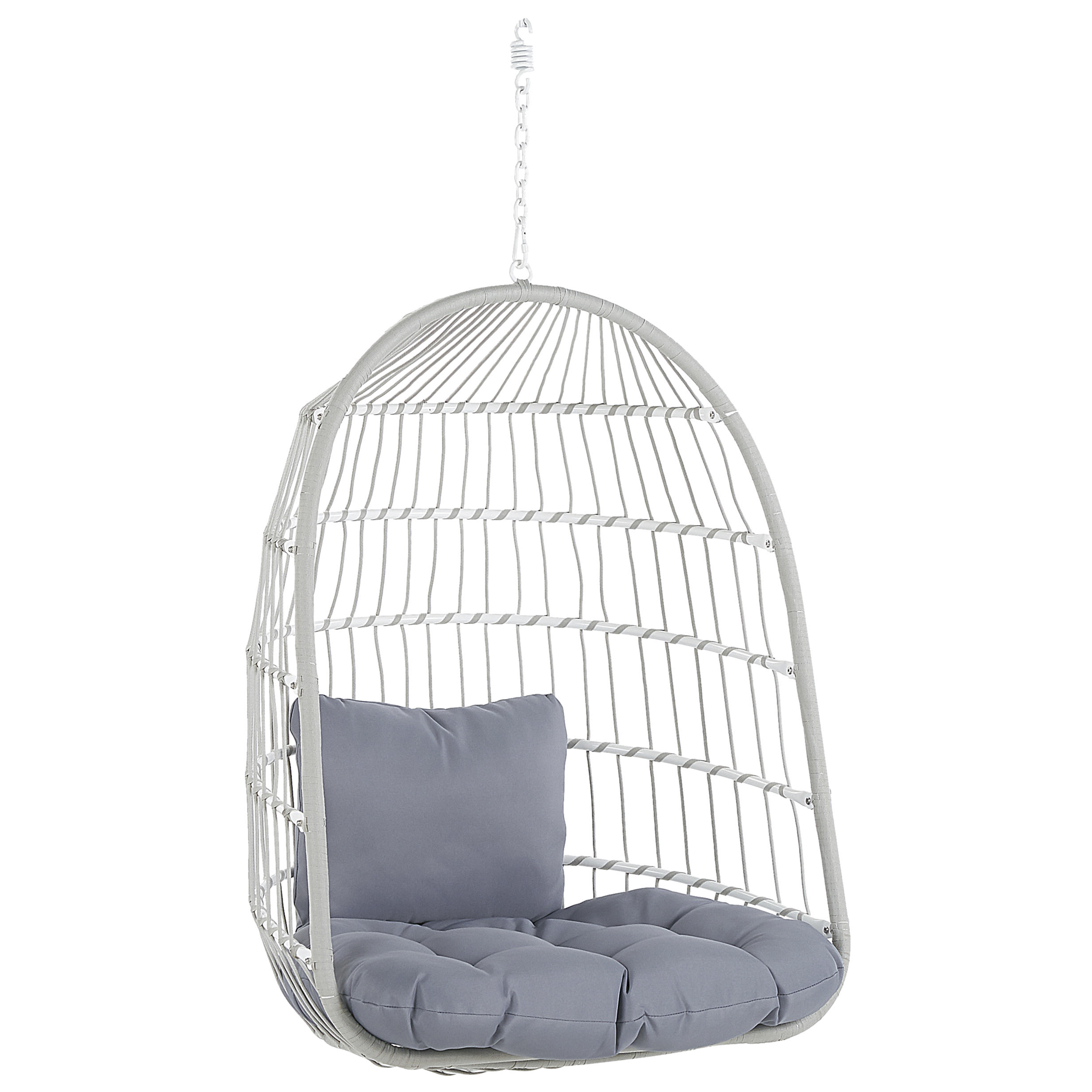 Beliani - Chaise porte-à-faux Tissu Blanc ALLERA - Beliani - Image 8