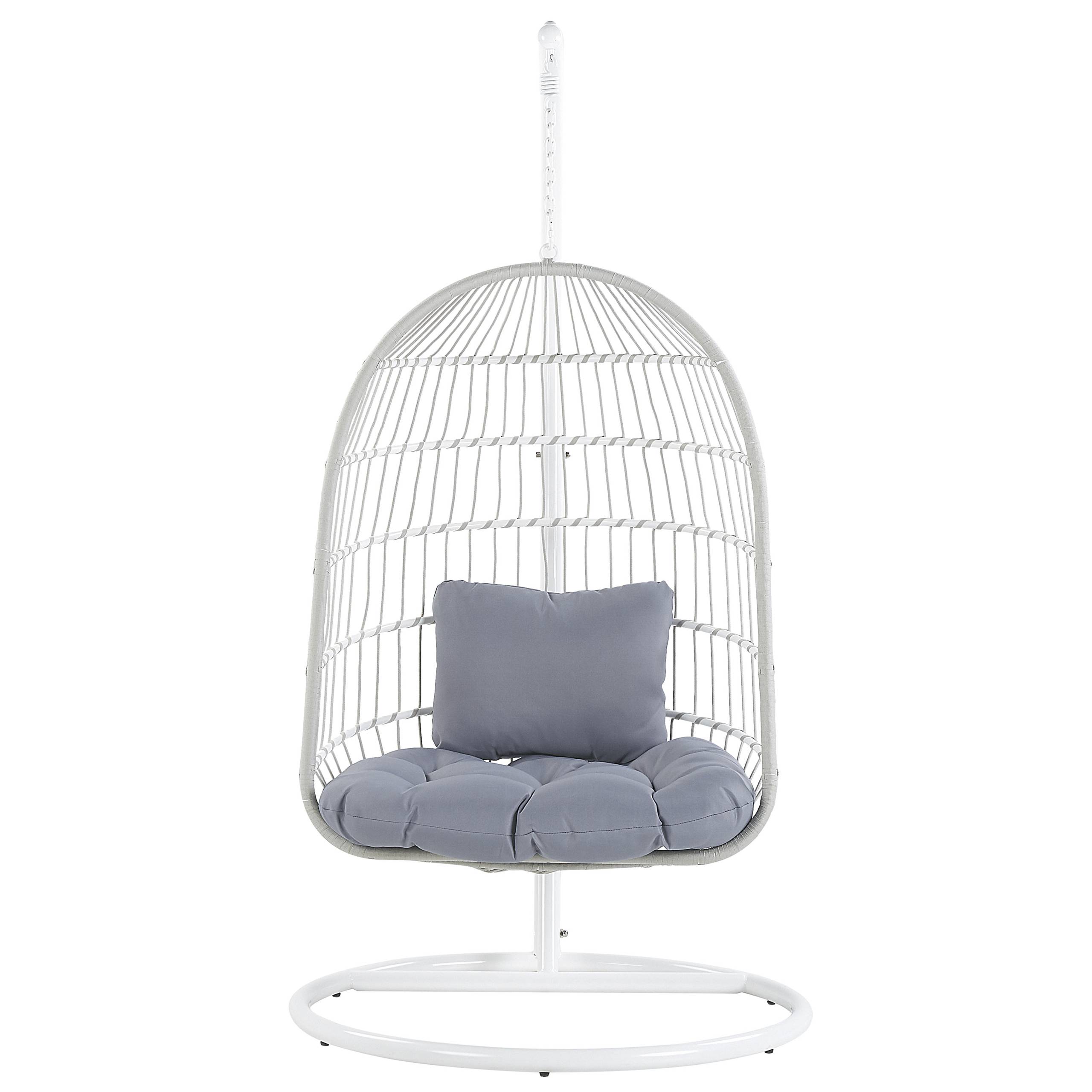 Beliani - Chaise porte-à-faux Tissu Blanc ALLERA - Beliani - Image 5