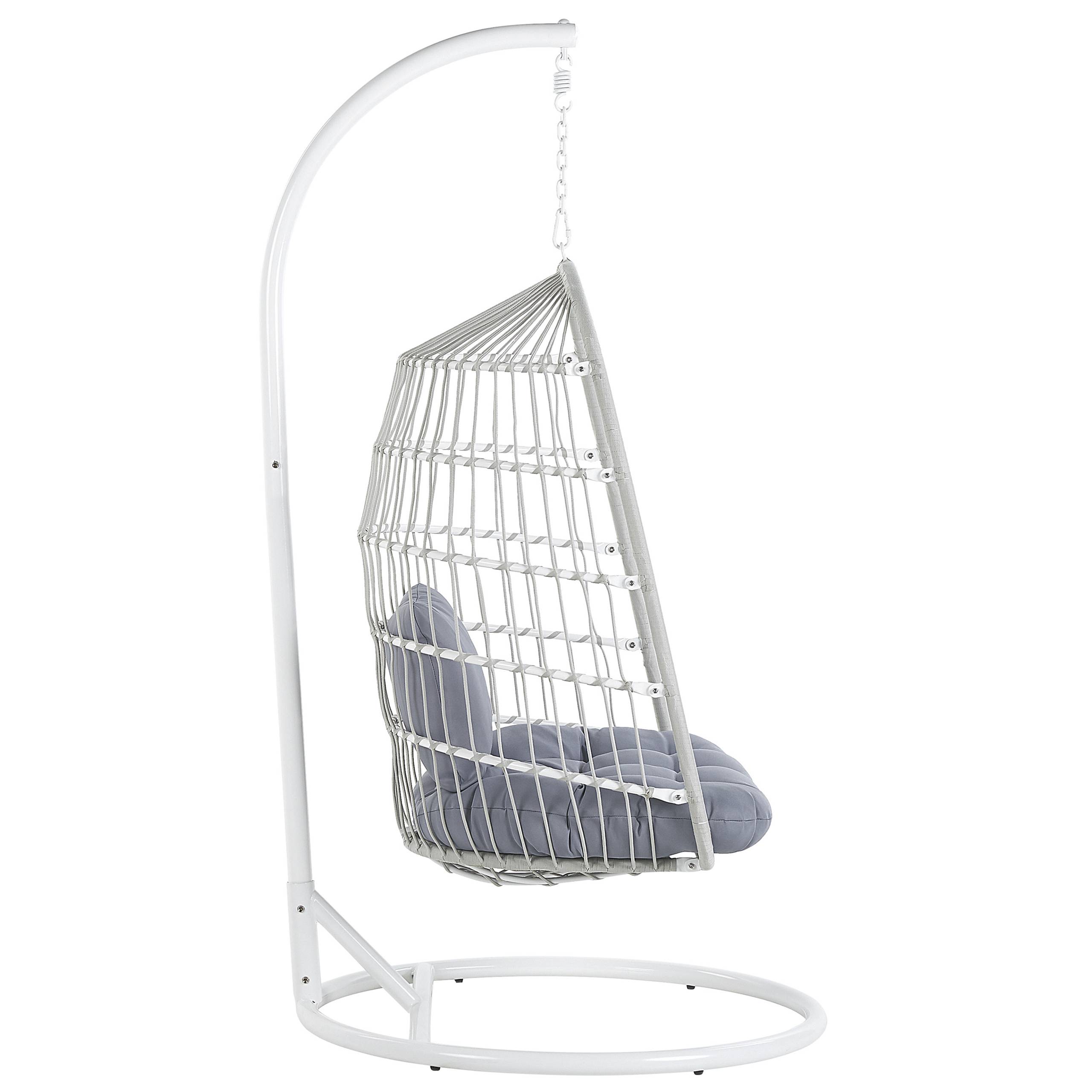 Beliani - Chaise porte-à-faux Tissu Blanc ALLERA - Beliani - Image 6