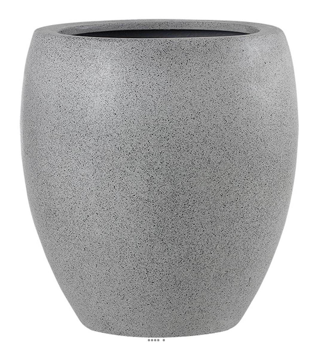 Artificielles - Bac fibres de verre/ composite Teras Ext. Bullet bas D 28 xH 30cm Gris - dimhaut: H 30 cm - couleur: Gris ciment