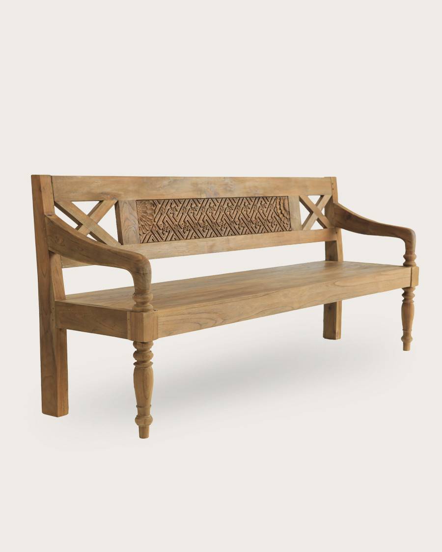 Yumi - Banc en bois massif de teck - UNIQKA - Image 1