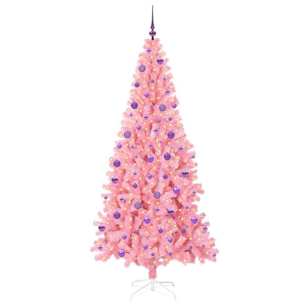 Vidaxl - Sapin de Noël Rose 210 cm PVC vidaXL 3396444 - Image 4