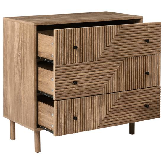 Beliani - Commode MDF Marron clair RONGE - 80x40x77- Beliani - Image 4