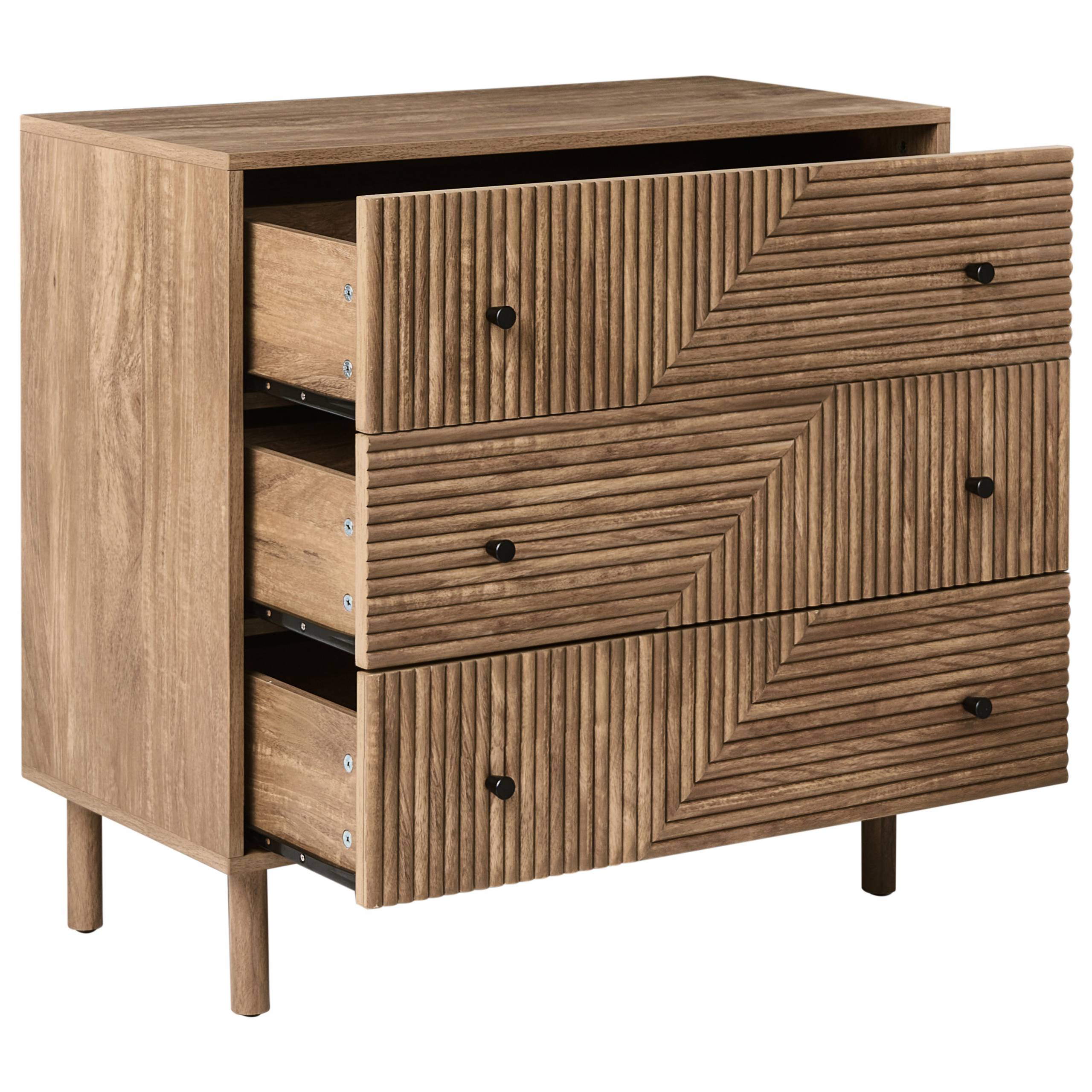 Beliani - Commode MDF Marron clair RONGE - 80x40x77- Beliani - Image 4