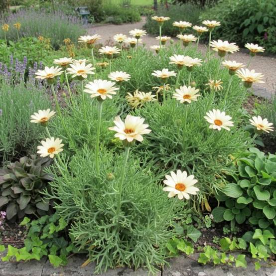 Marguerite d'été Sunshine Peach à fleurs Blanche/Orange - feuillage Caduc - Godet - 5/20 cm
