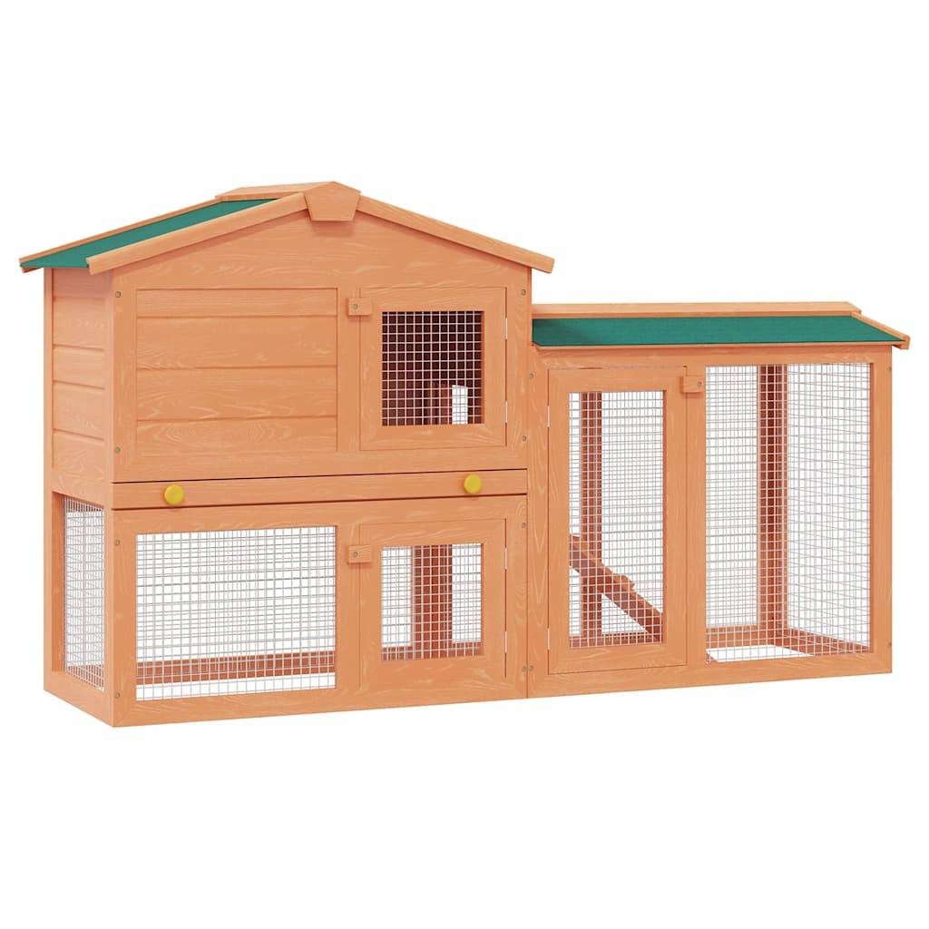 Clapier large d'extérieur - Cage d'extérieur pour petits animaux de compagnie Bois MP311 - Image 1