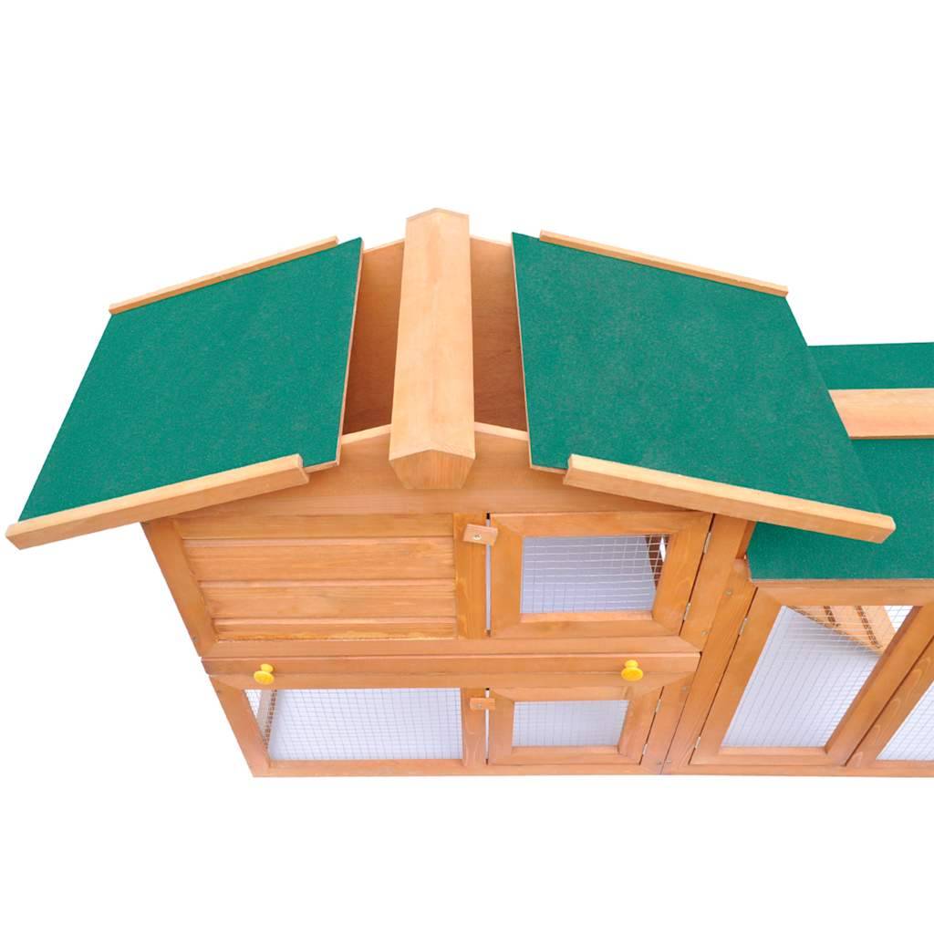 Clapier large d'extérieur - Cage d'extérieur pour petits animaux de compagnie Bois MP311 - Image 4