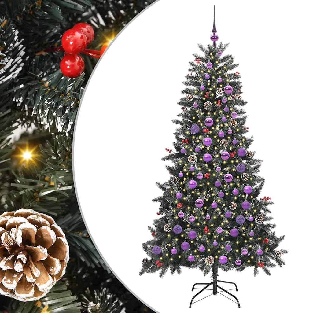 Sapin de Noël | Arbre de Noël artificiel Vert 180 cm PVC, plastique et acier Maison Chic - Image 1