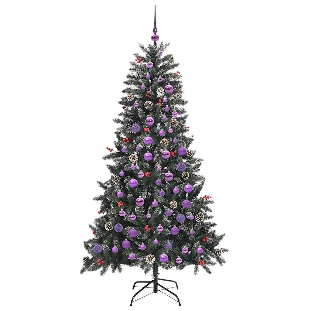 Sapin de Noël | Arbre de Noël artificiel Vert 180 cm PVC, plastique et acier Maison Chic - Image 4
