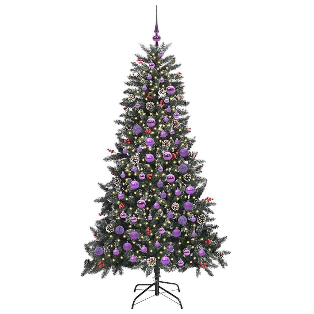Sapin de Noël | Arbre de Noël artificiel Vert 180 cm PVC, plastique et acier Maison Chic - Image 3