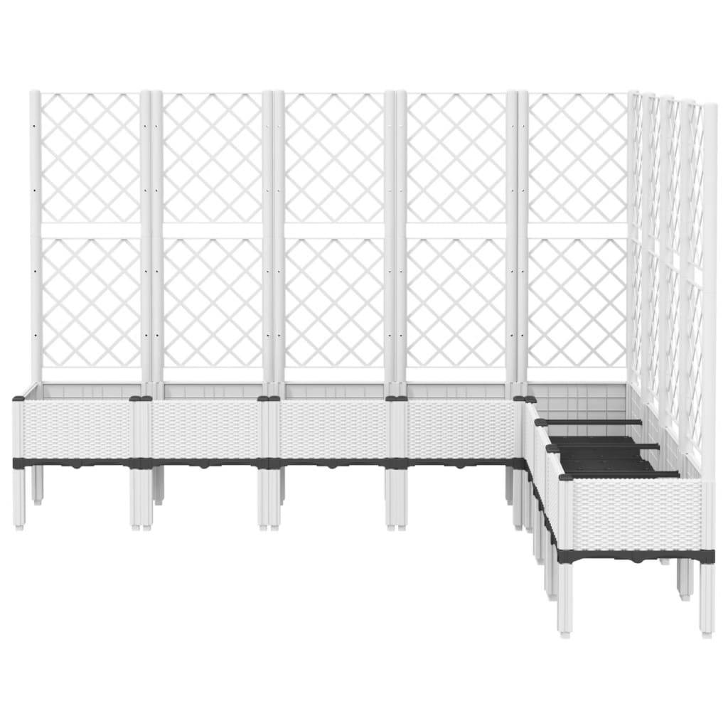 Vidaxl - Jardinière avec treillis blanc 200x160x142 cm PP vidaXL 367944 - Image 8