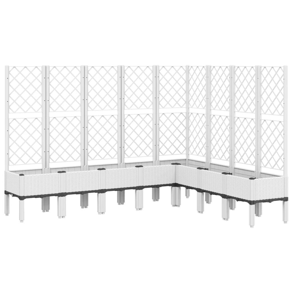 Vidaxl - Jardinière avec treillis blanc 200x160x142 cm PP vidaXL 367944 - Image 2