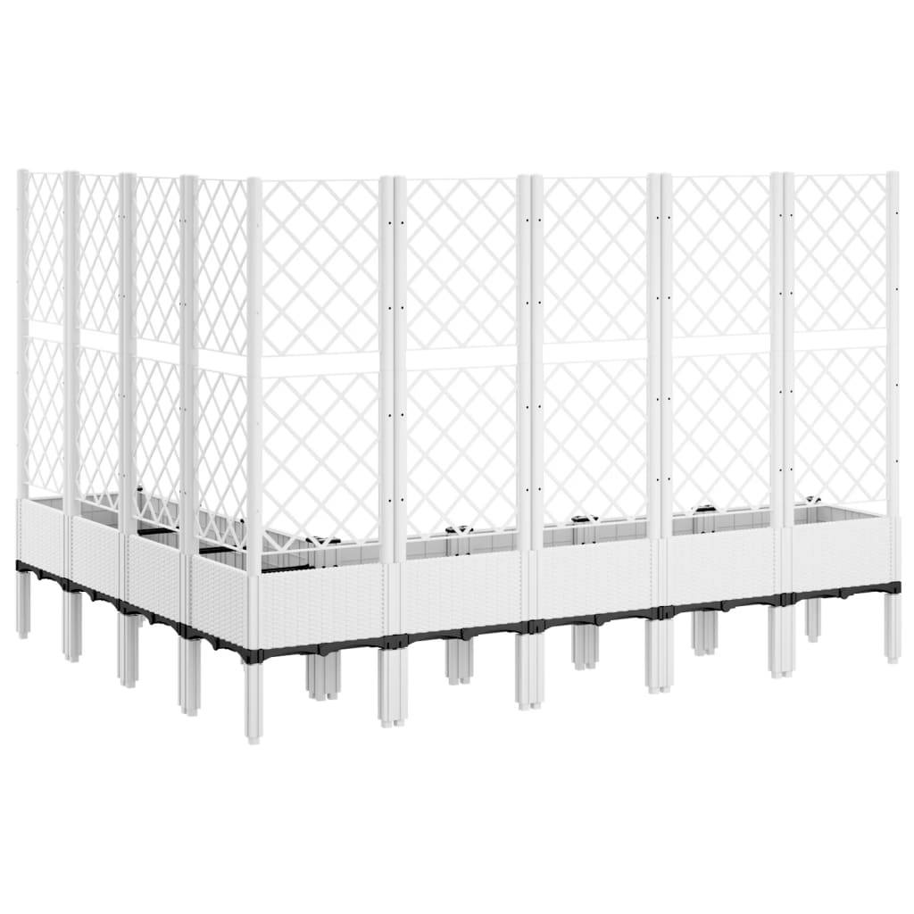 Vidaxl - Jardinière avec treillis blanc 200x160x142 cm PP vidaXL 367944 - Image 6