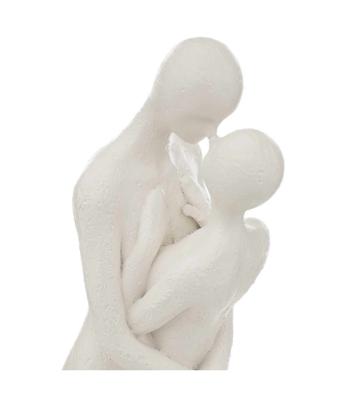 Statuette Couple en résine Blanche H 33 cm - Image 2