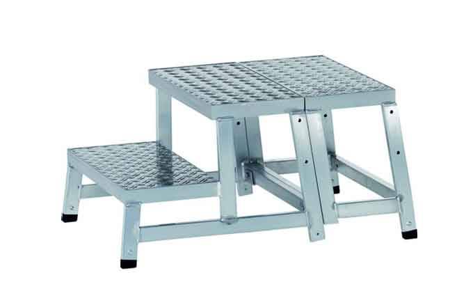 Marchepied industriel modulaire MODULO STEP 2 marches XL - hauteur de travail 2,40m
